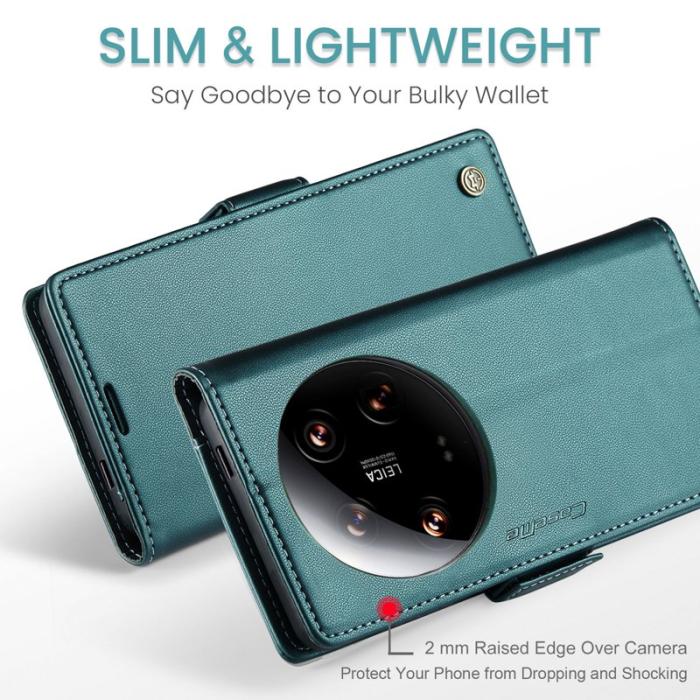 Caseme - CASEME 023 Series Xiaomi 14 Ultra Skal RFID Blocker Grön
