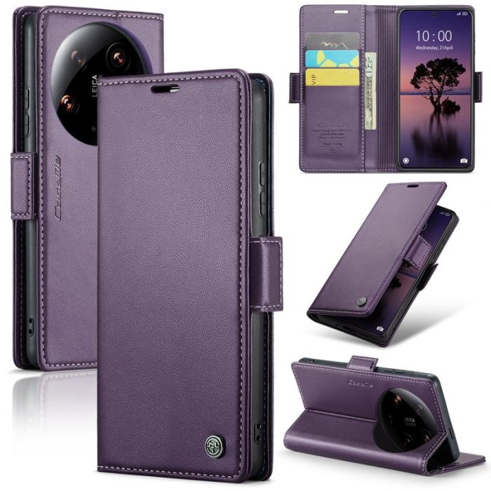 Caseme - CASEME 023 Series Xiaomi 14 Ultra Skal RFID Blocker Lila