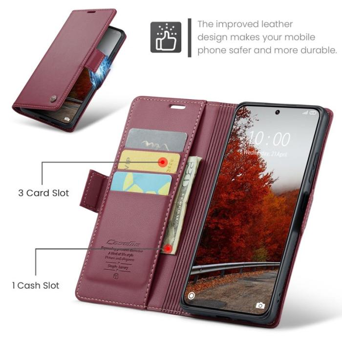 Caseme - CASEME 023 Series Xiaomi 14 Ultra Skal RFID Blocker Röd