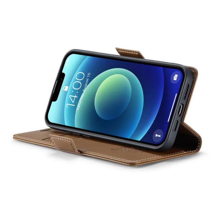 Caseme - CASEME 023 Ställfodral i Läder för iPhone 12 mini - Brun