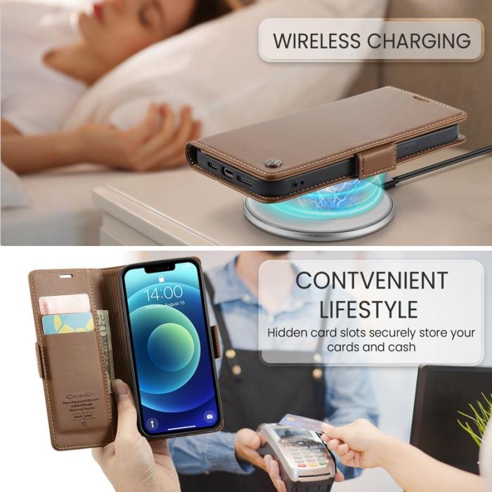 Caseme - CASEME 023 Ställfodral i Läder för iPhone 12 mini - Brun