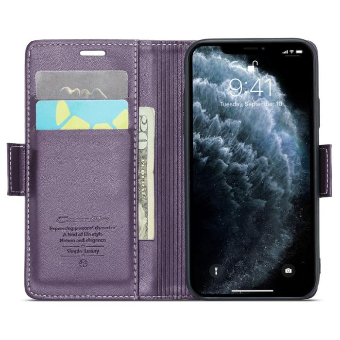 Caseme - CASEME 023 Stand Leather Fodral för iPhone 11 Pro - Lila