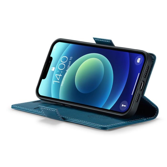 Caseme - CASEME 023 Stand Wallet Case iPhone 12 mini Läder Blå