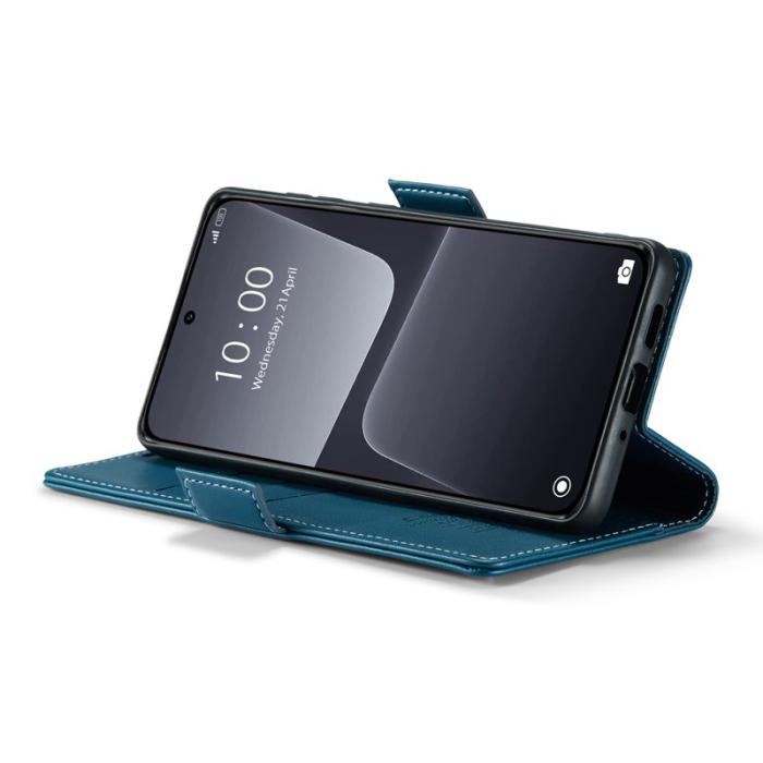Caseme - CASEME 023 Xiaomi 13 Läderfodral RFID Skydd 3 Kort Blå
