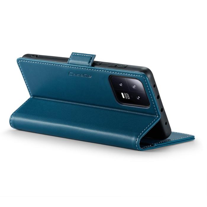 Caseme - CASEME 023 Xiaomi 13 Läderfodral RFID Skydd 3 Kort Blå