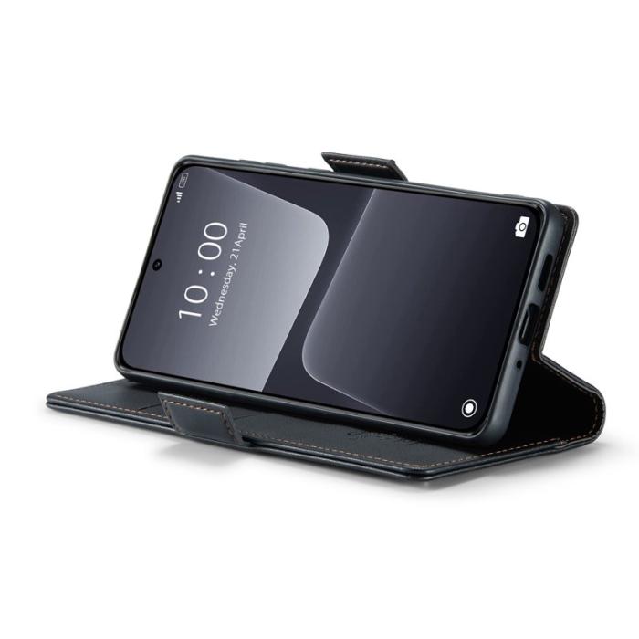 Caseme - CASEME Xiaomi 13 Plånboksfodral Konstläder RFID-Skydd 3 Kort Svart