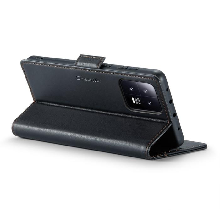 Caseme - CASEME Xiaomi 13 Plånboksfodral Konstläder RFID-Skydd 3 Kort Svart