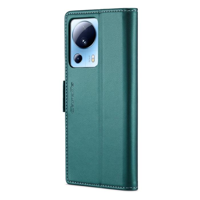 Caseme - CASEME Xiaomi 13 Lite / Civi 2 5G Plånboksfodral Konstläder Grön