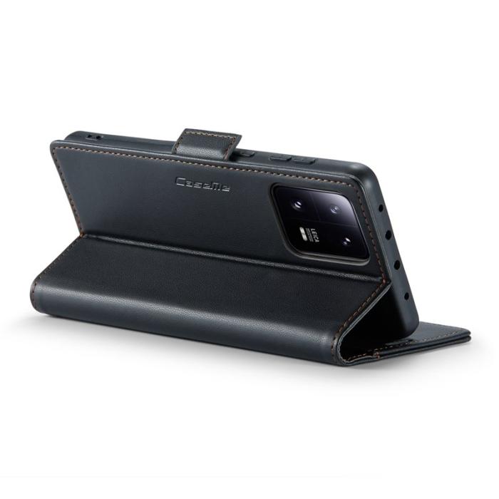 Caseme - CASEME 023 Xiaomi 13 Pro 5G Läderfodral RFID Blockering Svart