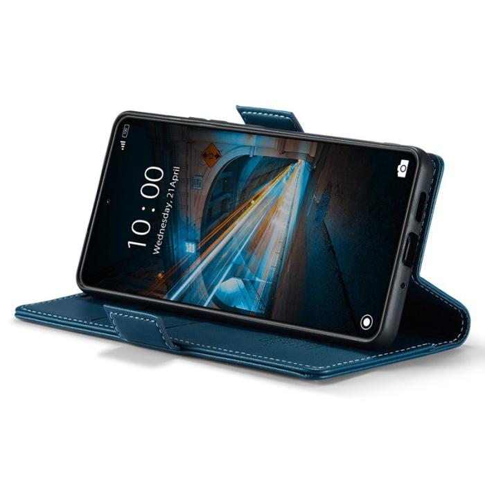 Caseme - CASEME 023 Xiaomi 14 Magnetiskt Läderfodral RFID Blå