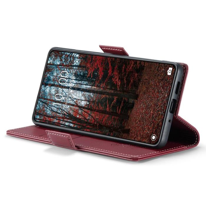 Caseme - CASEME 023 Xiaomi 14 Magnetiskt Läderfodral RFID Röd