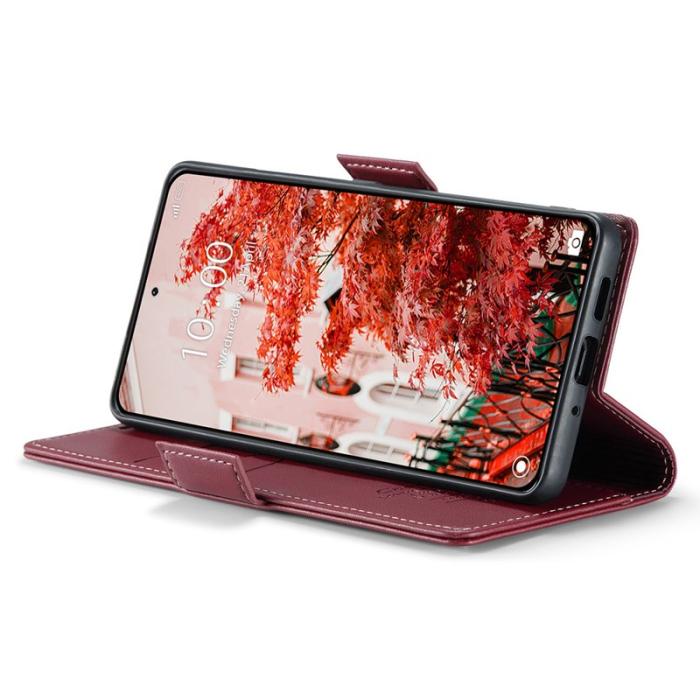 Caseme - CASEME 023 Xiaomi 14 Pro Läderfodral RFID Blockering Röd