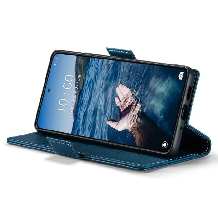 Caseme - CASEME 023 Xiaomi 14 Pro Läderfodral RFID Blokering Blå