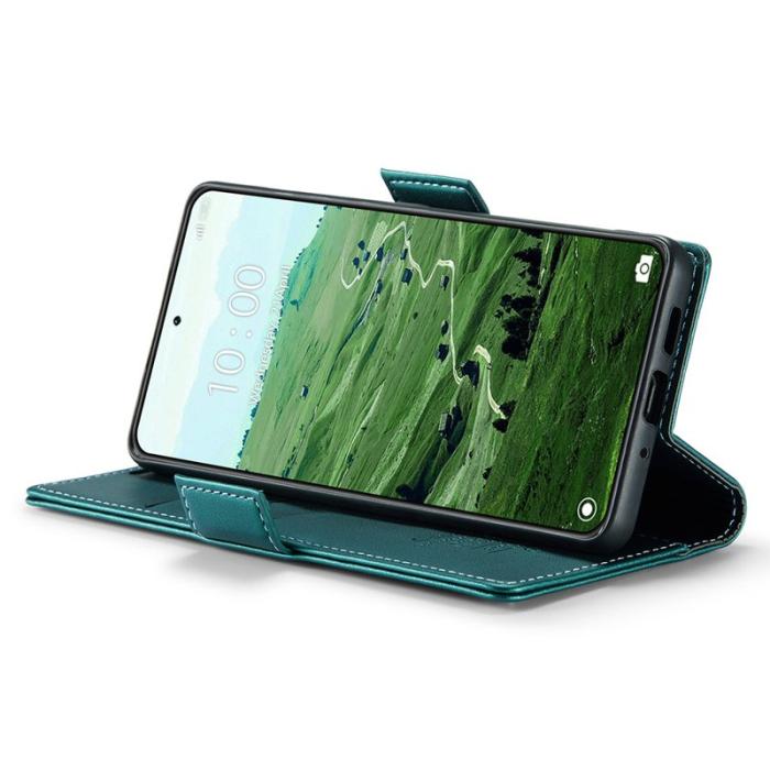 Caseme - CASEME 023 Xiaomi 14 Pro Läderfodral RFID Skydd Grön