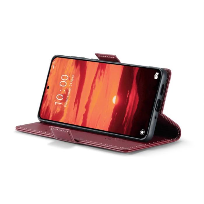 Caseme - CASEME 023 Xiaomi 14T Pro Läderfodral RFID Röd