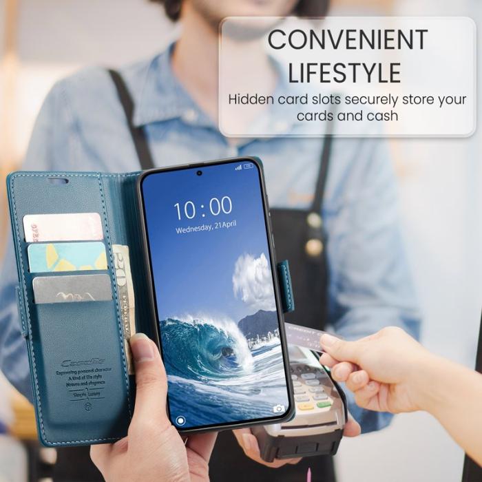 Caseme - CASEME 023 Xiaomi 15T Pro Skal RFID Blocker Glansig Blå