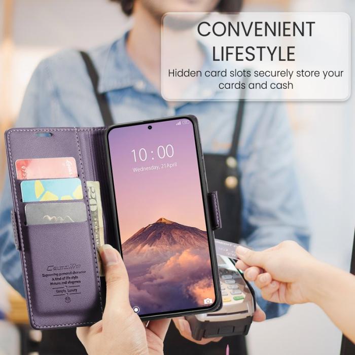 Caseme - CASEME 023 Xiaomi 15T Pro Skal RFID Blocker Glansig Lila