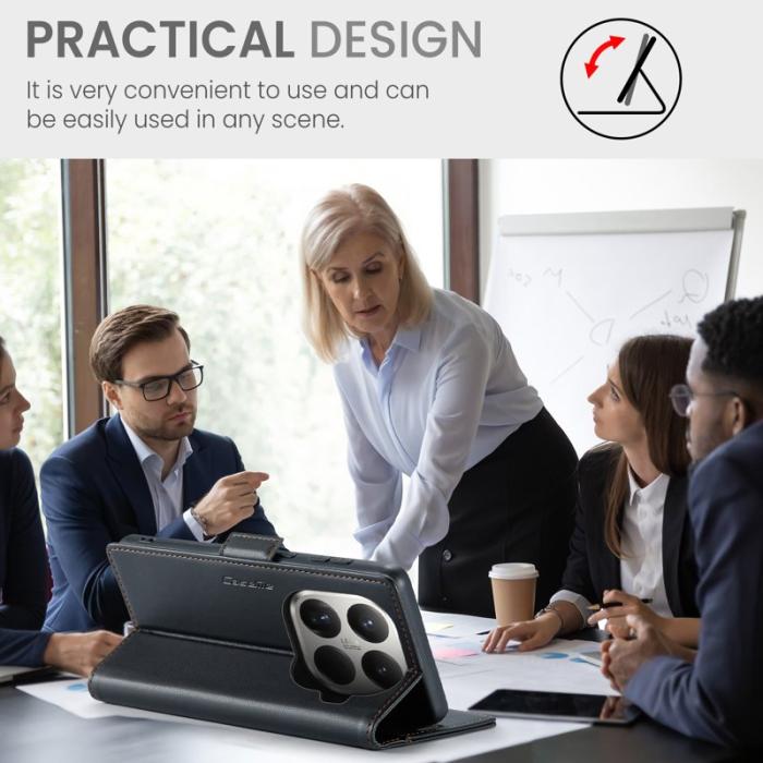 Caseme - CASEME 023 Xiaomi 15T Pro Skal RFID Blocker Glansig Svart