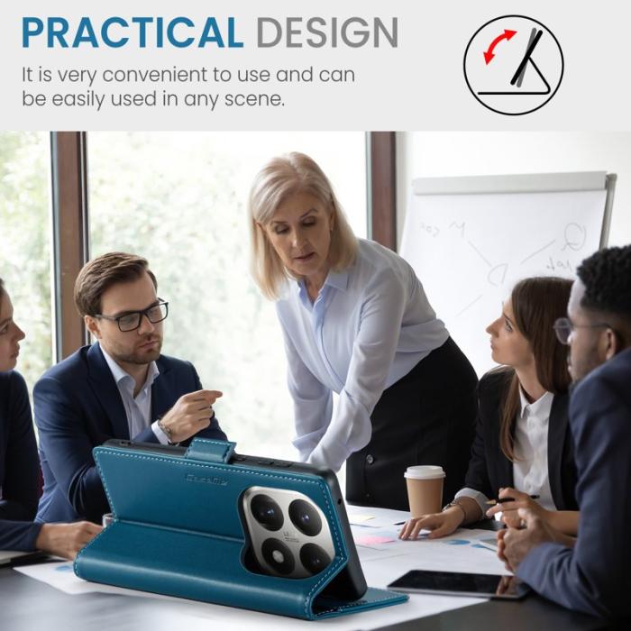 Caseme - CASEME 023 Xiaomi 15T Skal RFID Blocker Glansig Blå