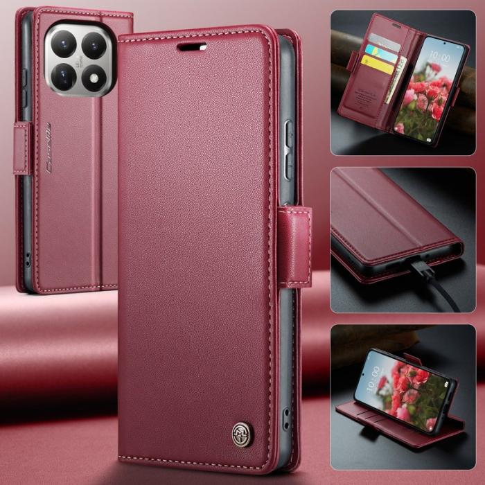 Caseme - CASEME 023 Xiaomi 15T Skal RFID Blocker Glansig Röd