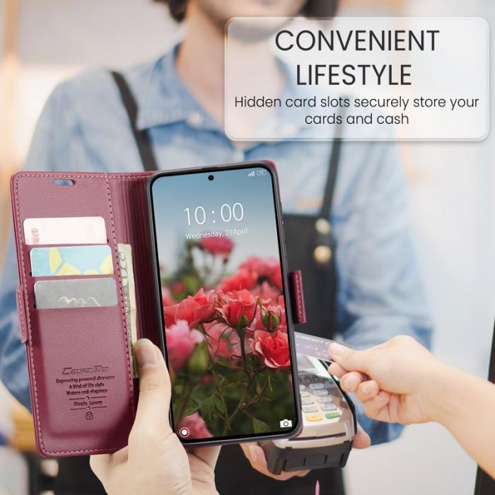 Caseme - CASEME 023 Xiaomi 15T Skal RFID Blocker Glansig Röd