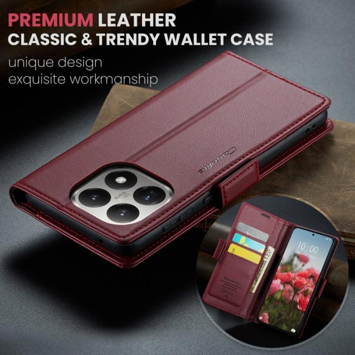 Caseme - CASEME 023 Xiaomi 15T Skal RFID Blocker Glansig Röd