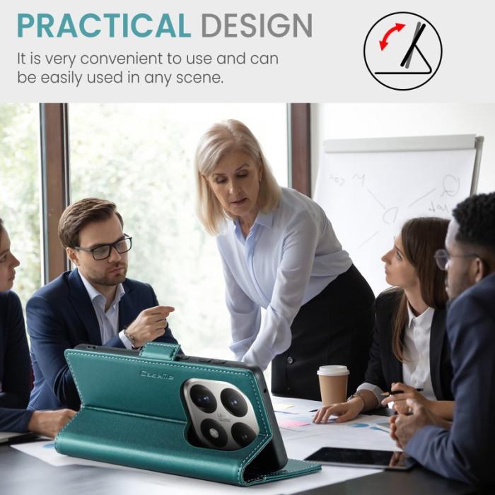 Caseme - CASEME 023 Xiaomi 15T Skal RFID Blocker Ställfunktion Grön