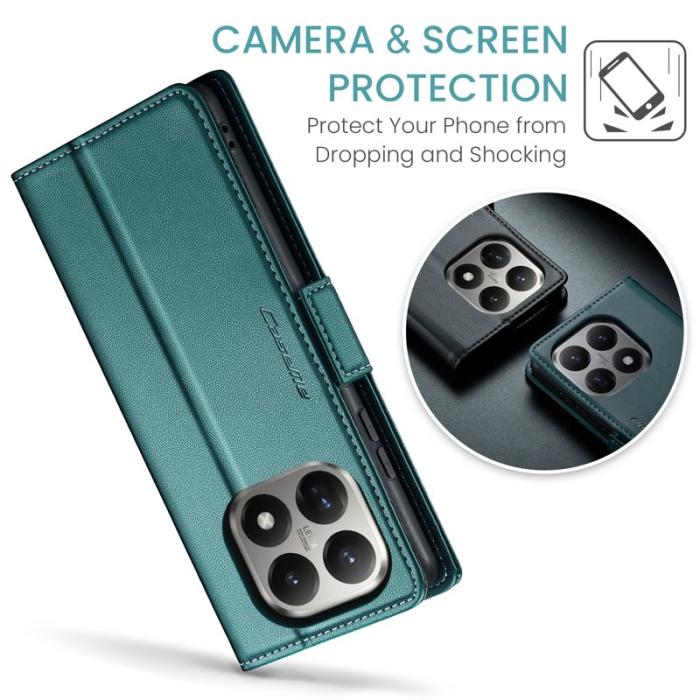 Caseme - CASEME 023 Xiaomi 15T Skal RFID Blocker Ställfunktion Grön