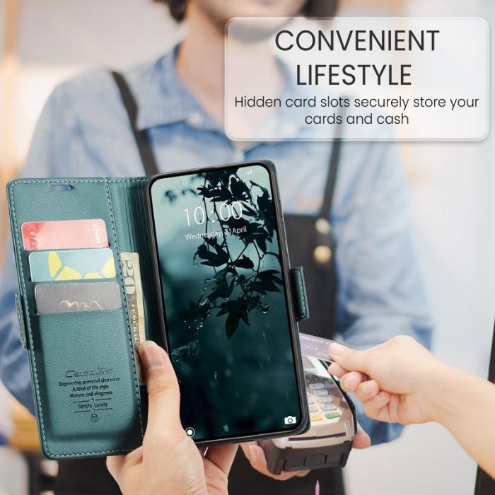 Caseme - CASEME 023 Xiaomi 15T Skal RFID Blocker Ställfunktion Grön