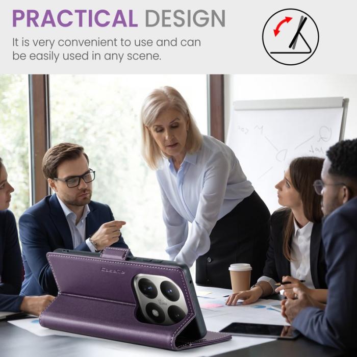 Caseme - CASEME 023 Xiaomi 15T Skal RFID Blocker Ställfunktion Lila