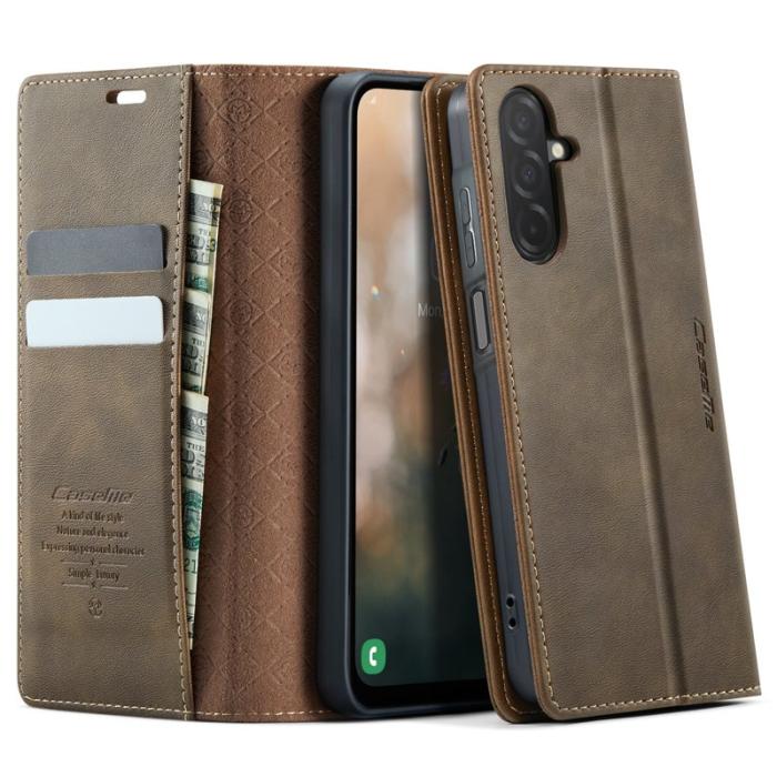 Caseme - CASEME 033 Fodral för Samsung Galaxy A26 5G i läder - Kaffe