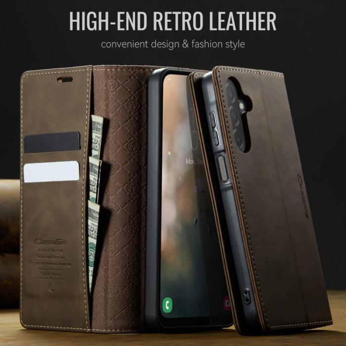 Caseme - CASEME 033 Fodral för Samsung Galaxy A26 5G i läder - Kaffe