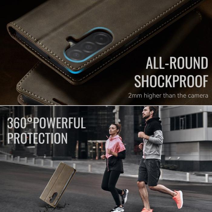 Caseme - CASEME 033 Fodral för Samsung Galaxy A26 5G i läder - Kaffe
