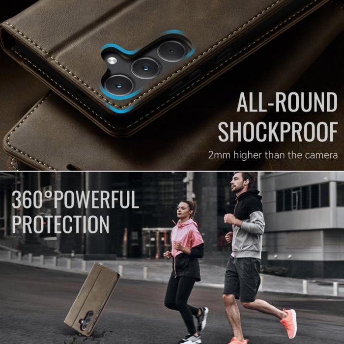 Caseme - CASEME 033 Fodral för Samsung Galaxy A35 5G - Kaffe