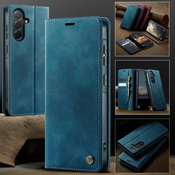 Caseme - CASEME 033 Fodral för Samsung Galaxy A56 5G i Grön Läder