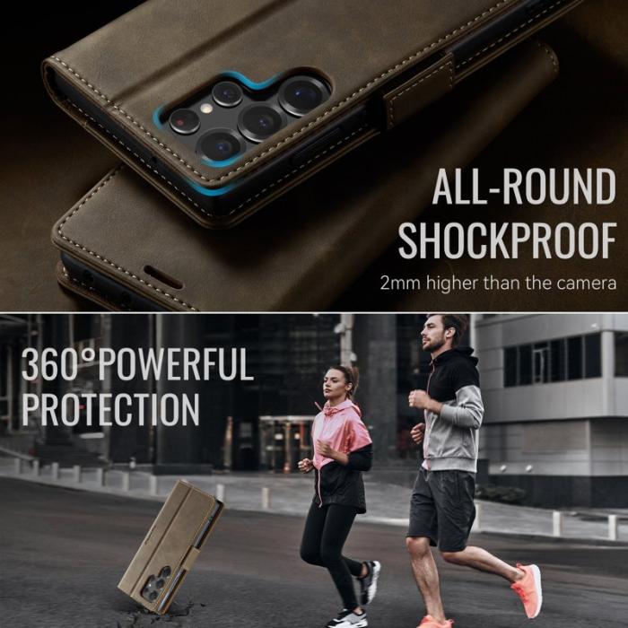 Caseme - CASEME 033 Fodral för Samsung Galaxy S22 Ultra 5G - Kaffe