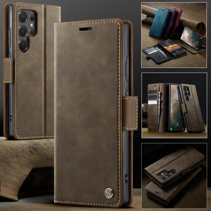 Caseme - CASEME 033 Fodral för Samsung Galaxy S22 Ultra 5G - Kaffe