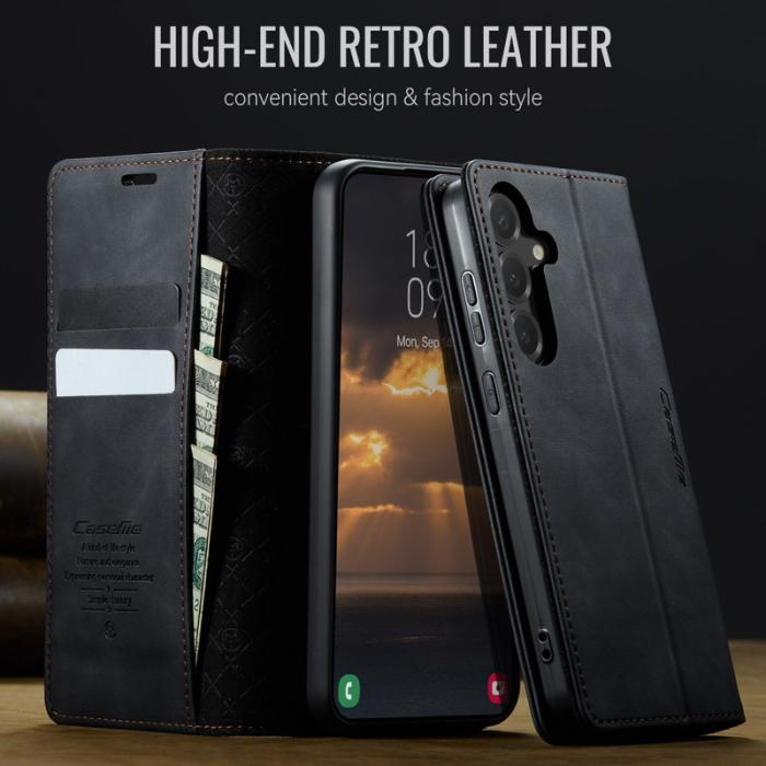Caseme - CASEME 033 Fodral för Samsung Galaxy S25+/S24+ i svart läder