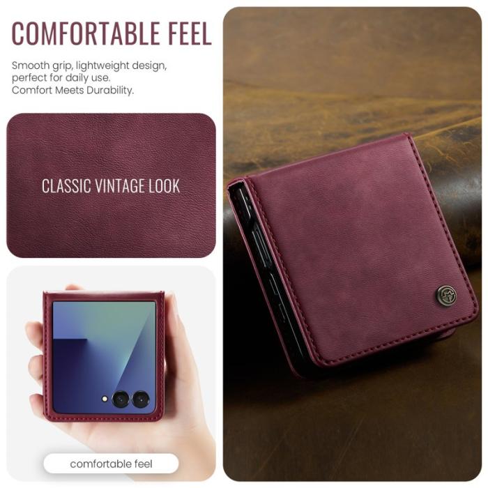 Caseme - CASEME 033 Fodral för Samsung Galaxy Z Flip7 5G Röd