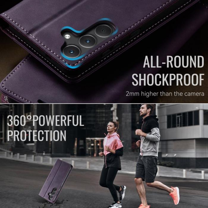 Caseme - CASEME 033 Fodral till Samsung Galaxy A35 5G Lila RFID Blocking