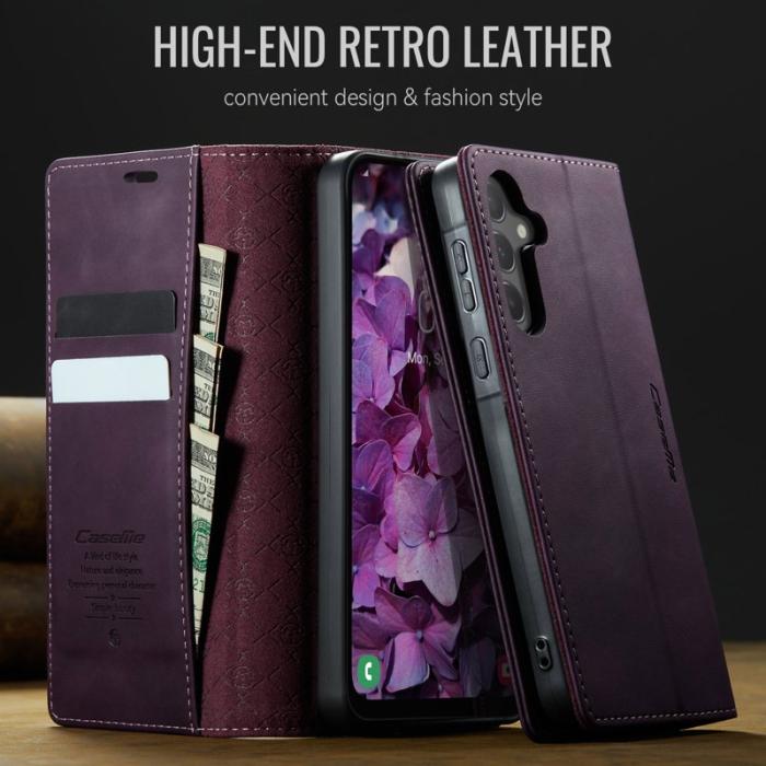 Caseme - CASEME 033 Fodral till Samsung Galaxy A55 5G Lila RFID Blocking