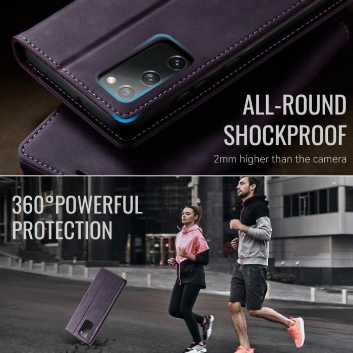 Caseme - CASEME 033 Fodral till Samsung Galaxy S20 FE Lila RFID-blockerande