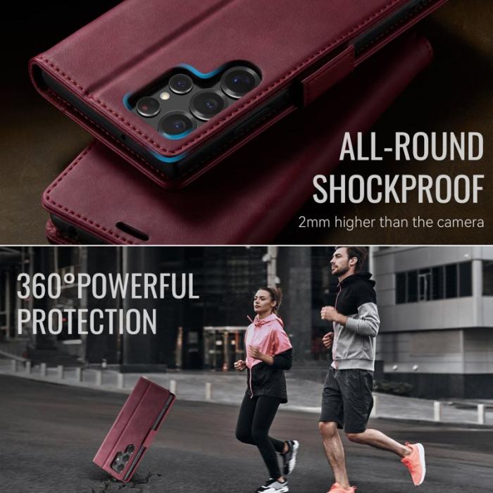 Caseme - CASEME 033 Fodral till Samsung Galaxy S22 Ultra 5G Röd