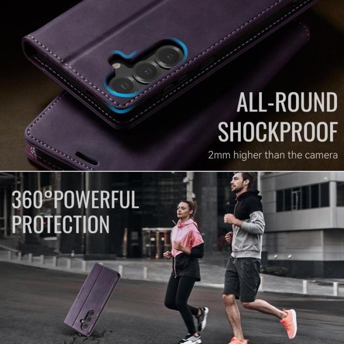 Caseme - CASEME 033 Fodral till Samsung Galaxy S25 FE Lila RFID Blocking