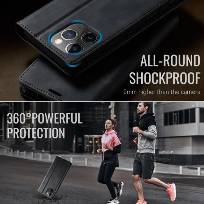 Caseme - CASEME 033 iPhone 11 Pro Fodral RFID Blocker Läder Svart