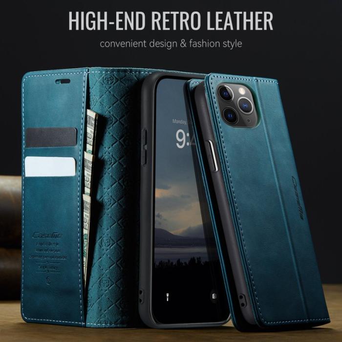 Caseme - CASEME 033 iPhone 11 Pro Max Skal RFID Blocker Läder Grön