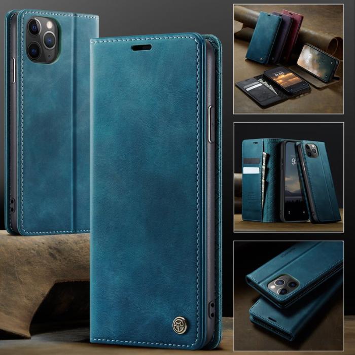 Caseme - CASEME 033 iPhone 11 Pro Skal RFID Blocker Läder Grön