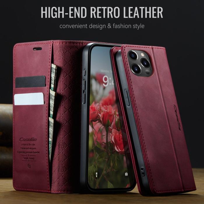 Caseme - CASEME 033 iPhone 12 Pro Max Skal RFID Blocker Röd