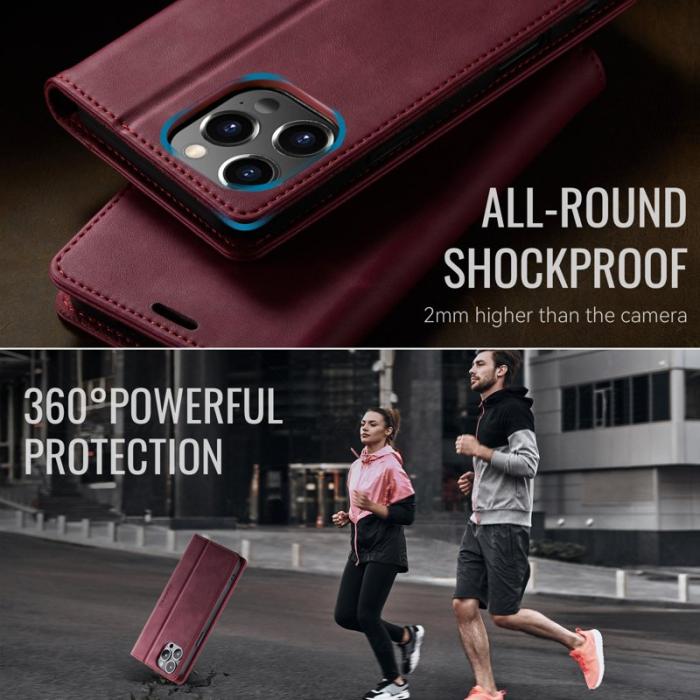 Caseme - CASEME 033 iPhone 12 Pro Max Skal RFID Blocker Röd