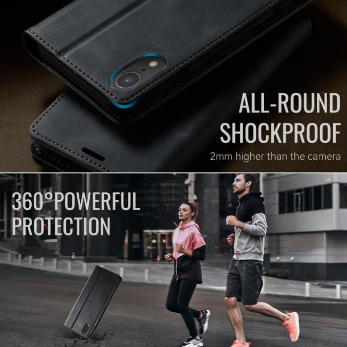 Caseme - CASEME 033 iPhone XR Fodral RFID Blocker Läder Svart